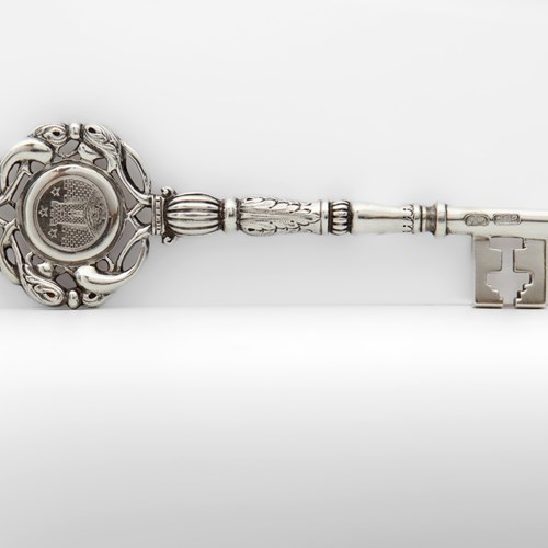 Edwardian Scottish Silver Presentation Key For The Perry Bandstand 1905