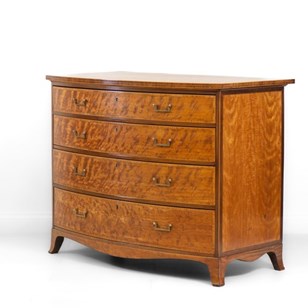George III Satinwood & Banded Bow F...