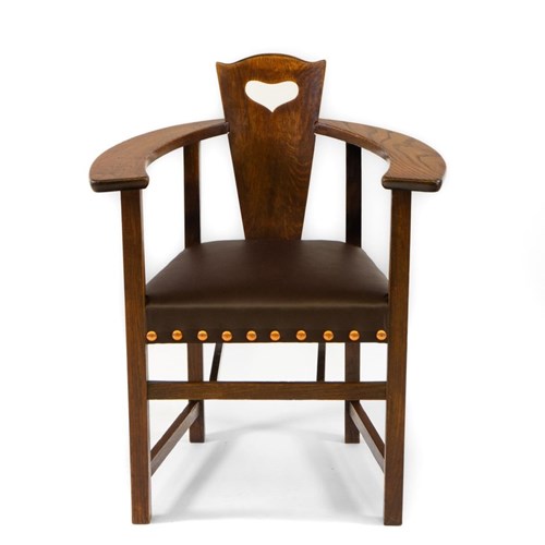 Glasgow School Oak Armchair George Walton Style 'Abingwood' Liberty & Co