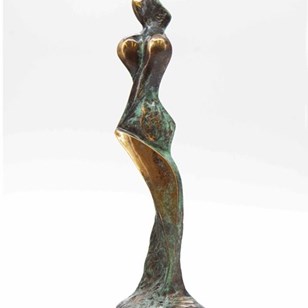 Abstract Bronze Of A Female Statuet...