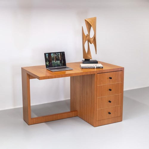 Modernist Maple Desk After Design Dick Russell 1980S Commissioned For Ray Leigh