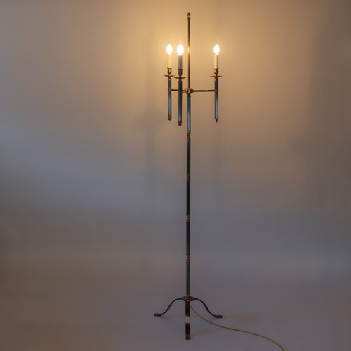 Mid Century French Candelabra Floor Lamp Circa 1950S