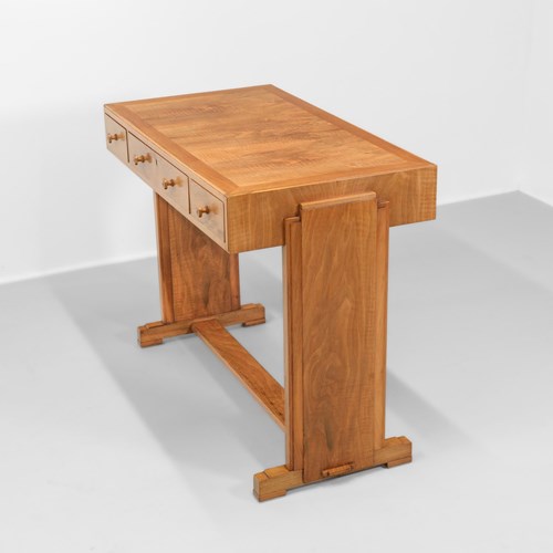 Art Deco Heals Of London Compact Walnut Desk 1930S