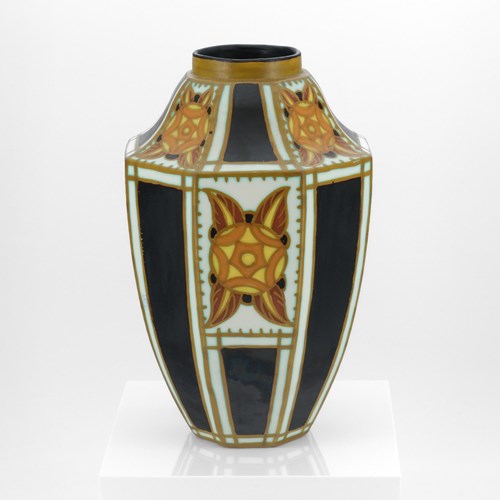 Art Deco Vase Designed By Charles Catteau For Boch Frères Keramis 1930S