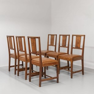 1920S Cotswold School Set Of Six Oa...