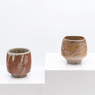 Two Phil Rogers Stoneware Yunomi Sa...