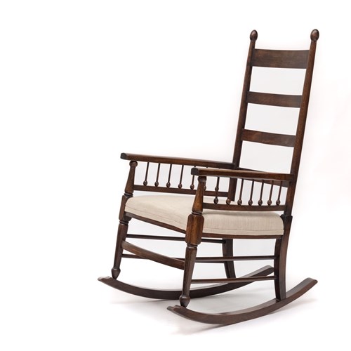 Arts & Crafts Rocking Chair Attr William Birch For Liberty & Co