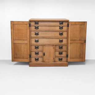Unique Large Arts & Crafts Oak Cabi...