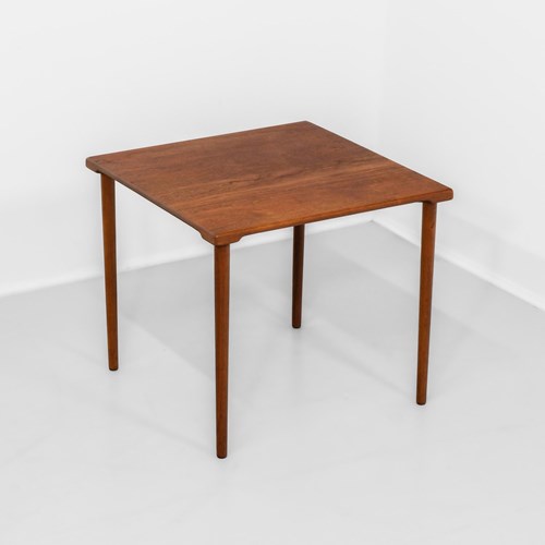 Danish Teak Square Side Table From France & Søn