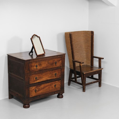 Diminutive 17Th Century Joined Oak And Elm Chest Of Drawers Charles II 1670