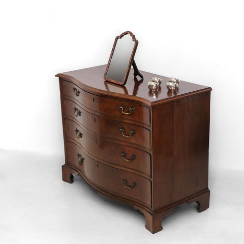 George III Mahogany Serpentine Chest Of Drawers