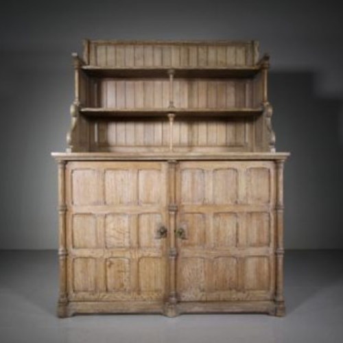 Rare Arts & Crafts Antique Oak Dresser By Henry Woodyer