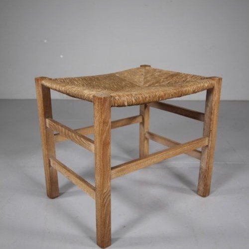  Heals Of London Antique Oak Stool  