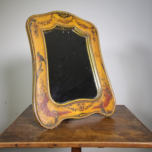 Original Painted Pine Early 19Th Century Antique Mirror 