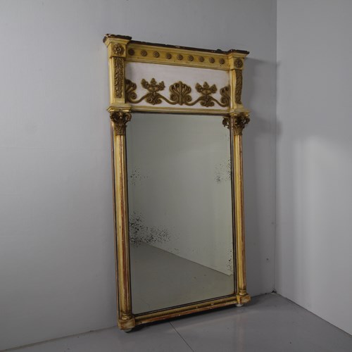 Beautiful English Regency Antique Pier Wall Mirror 