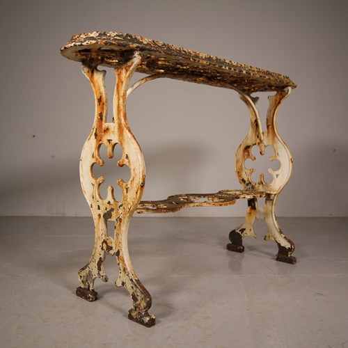 Rare Gothic 19Th Century Antique Cast Iron Plant Stand 