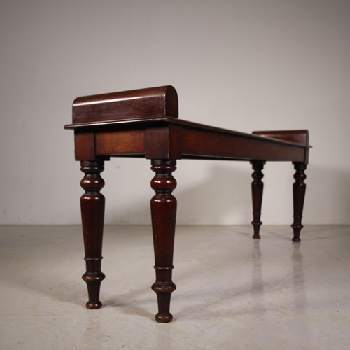 Regency Antique Mahogany Window Seat 