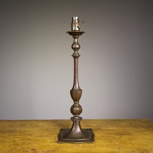 English 19Th Century Antique Bronze Table Lamp
