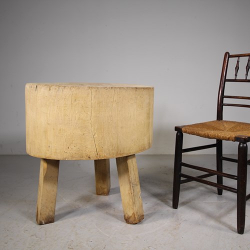 Superb Edwardian Antique Sycamore Chopping Table