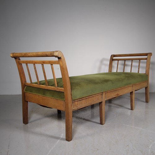 Fabulous English Antique Oak Sofa / Window Seat 