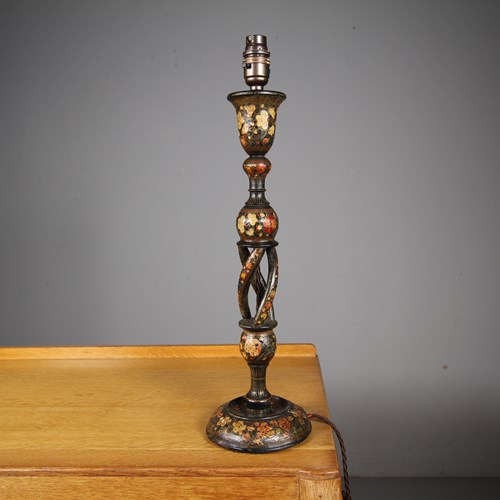 Tall Antique Kashmiri Table Lamp – Rewired