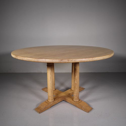 Heals 1930’S Tilden Range Oak Circular Dining Table 