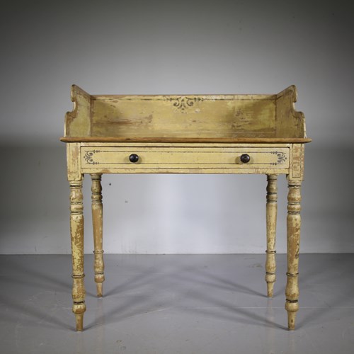 Regency Antique Original Painted Pine Side Table