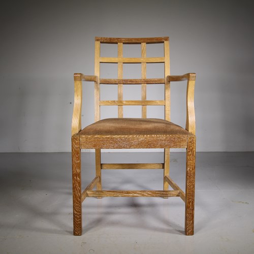 Heals Of London Antique Oak Desk Chair