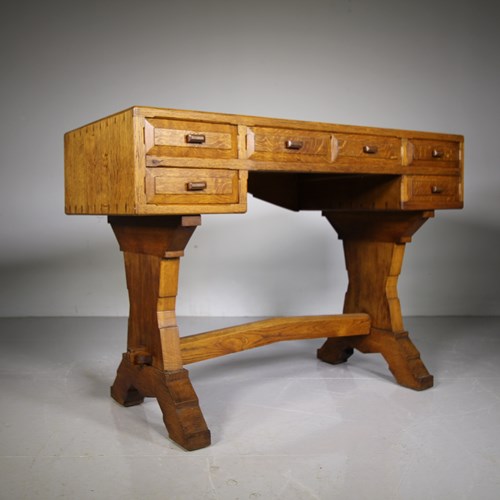 Superb Quality Romney Green Antique Oak Desk