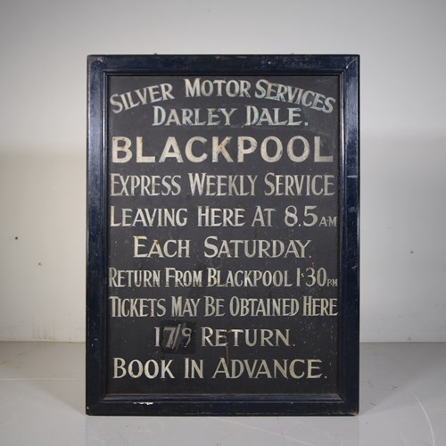 Rare Original Painted Edwardian Antique Transport Sign