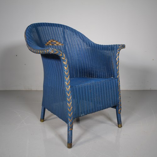 1930’S English Lloyd Loom Armchair – Labelled 
