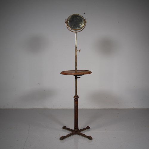 19Th Century English Antique Shaving Mirror Stand 