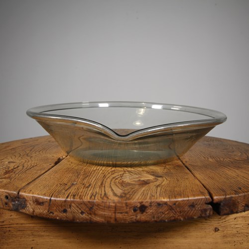Large Rare 19Th Century Antique Glass Creamer Bowl