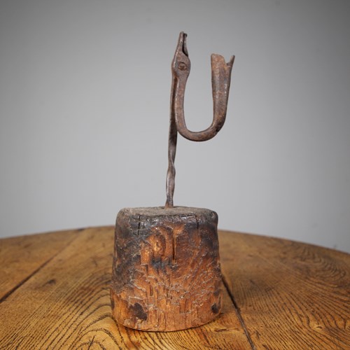 18Th Century English Antique Rushlight – Original