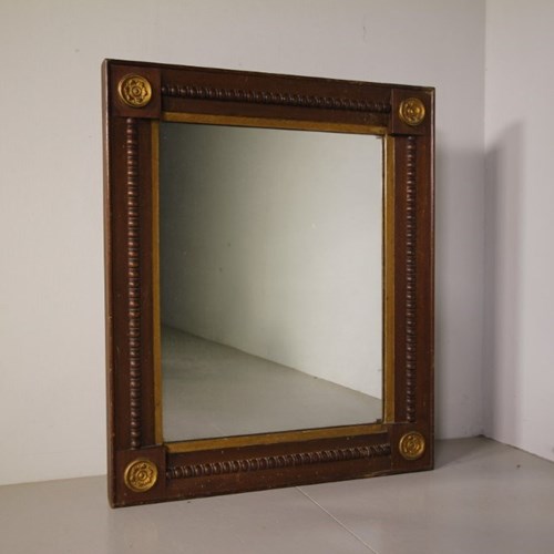 Regency Antique Bobbin Wall Mirror In Walnut
