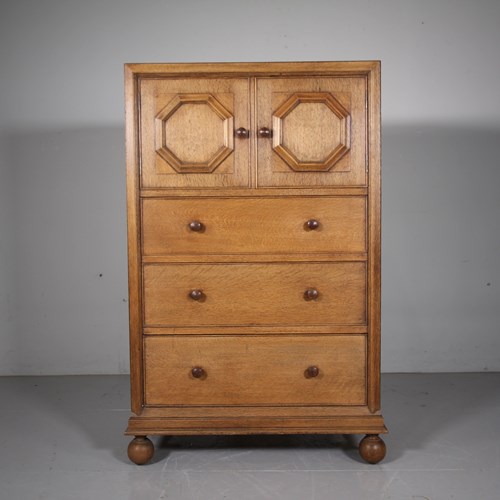 Heals Edwardian Antique Buttery Hutch Range Tall Boy Cupboard