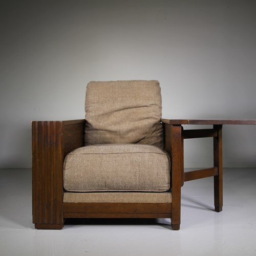 1920’S Iconic Heals Oak Library Reading Armchair