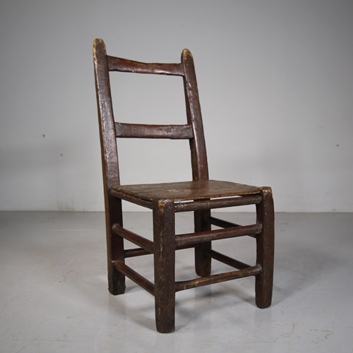Early 19Th Century Antique Irish Sugan Fireside Chair
