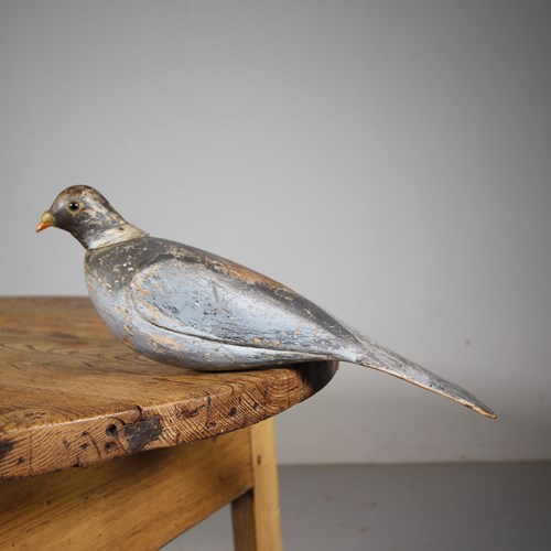 Original English 19Th Century Antique Decoy Pigeon