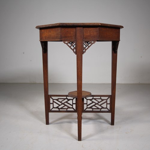 English Arts & Crafts Antique Oak Side Table