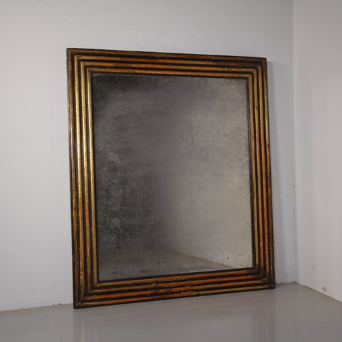 Wonderful 18Th Century Antique Mercury Plate Wall Mirror 