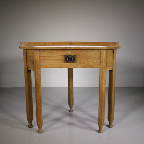 Rare Early Heals Antique Oak Corner Table