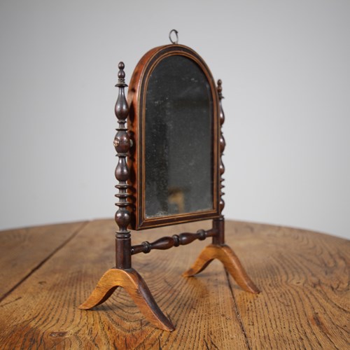 Regency Rosewood Antique Travelling Mirror 