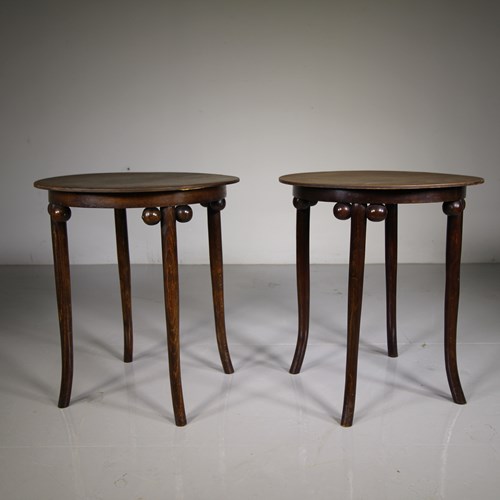 Pair Of 1930’S Thonet Bentwood Side Tables