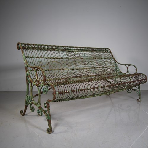Rare Model Regency Antique Garden Bench Seat 