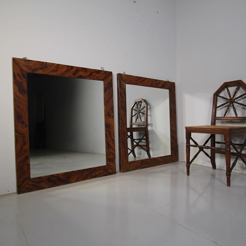 Pair Of Late Georgian Antique Original Painted Wall Mirrors 
