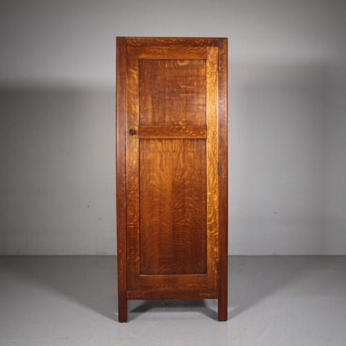 Heals Edwardian Antique Oak Wardrobe – Labelled 