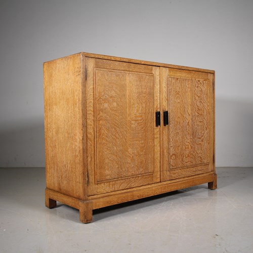 Rare Heals 1930’S Oak Shoe Cupboard – Labelled 