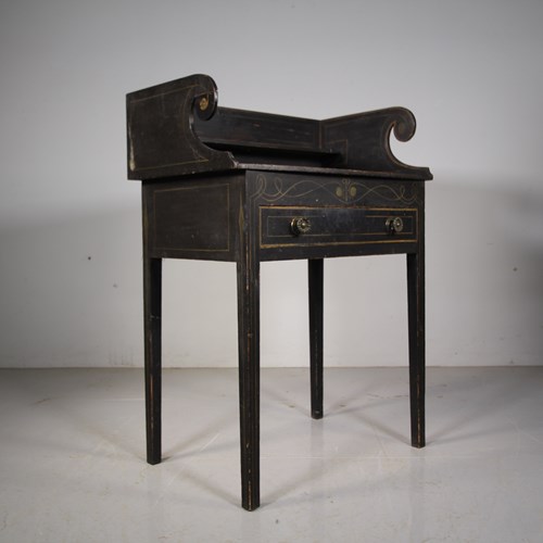 Beautiful Regency Antique Washstand Table In Original Paint