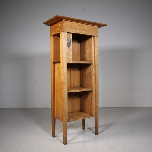 Edwardian Antique Oak Cambridge University Open Bookcase